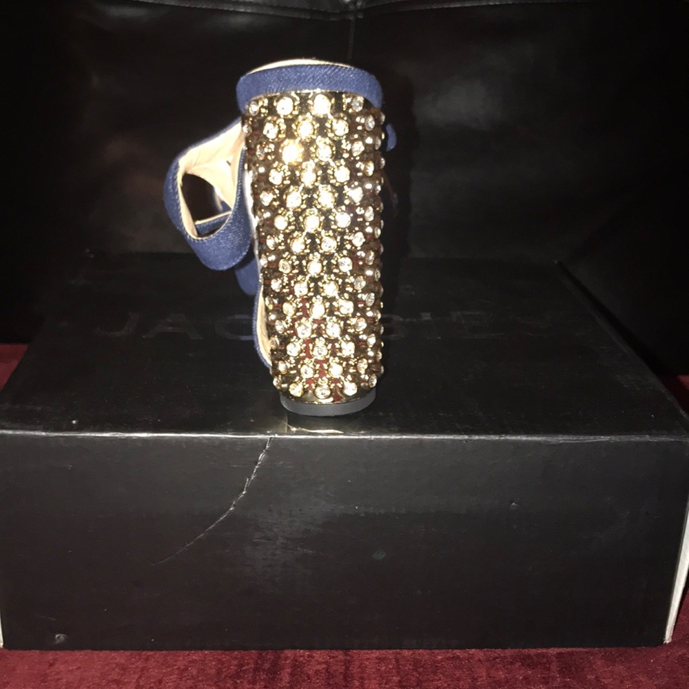 Dark Blue Denim Stiletto Heel - Picture 3 of 4